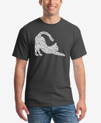 Men's Stretching Cat Word Art T-Shirt