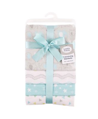 Unisex Cozy Cotton Flannel Swaddling Wraps Multi-Pack for Babies