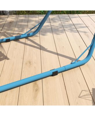 Adjustable Steel Hammock Stand for 9-14ft Hammocks in Blue