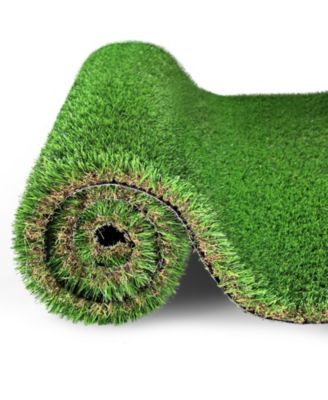 Simplie Fun Outdoor Artificial Grass Runner: Thick Realistic Faux Lawn Roll Decor