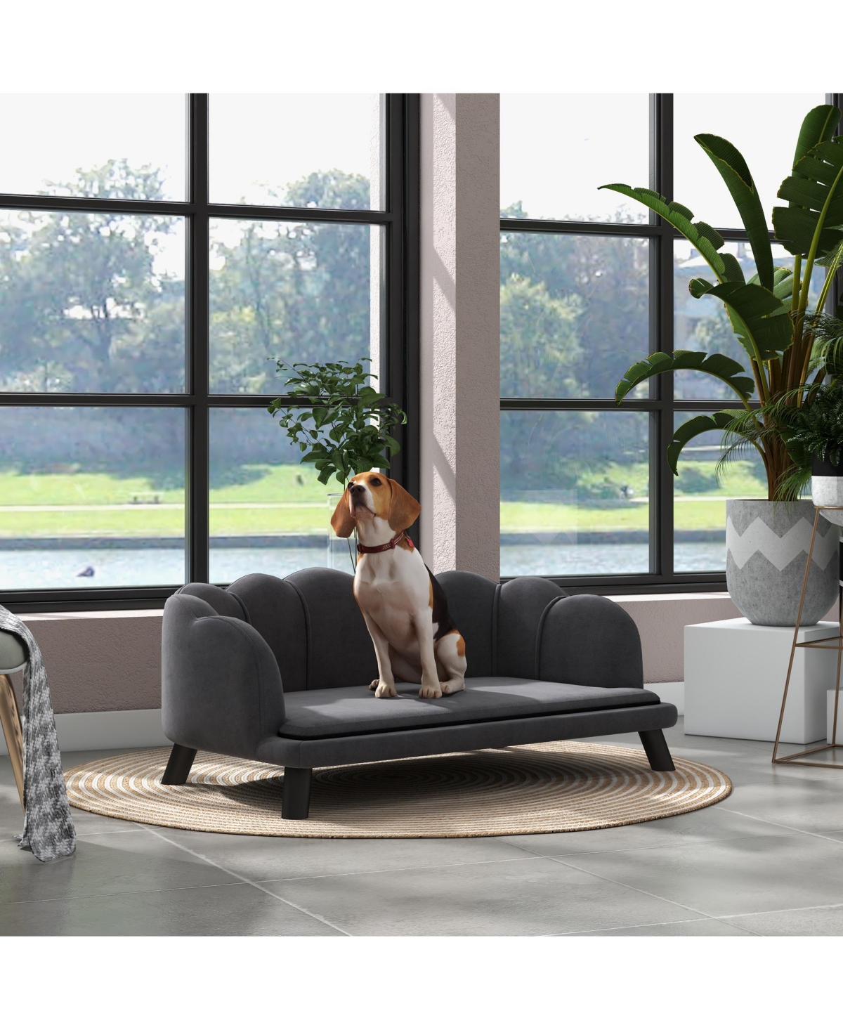 Streamdale Furniture Premium Velvet Dog Sofa: Comfort for Big and Medium Dogs
