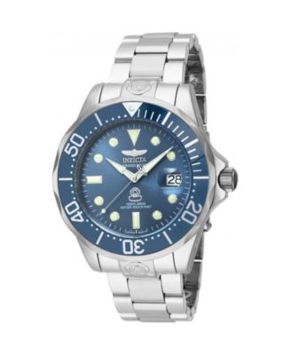Men's Pro Diver Automatic 3 Hand Metallic Blue Dial Stainless Steel Bracelet Watch