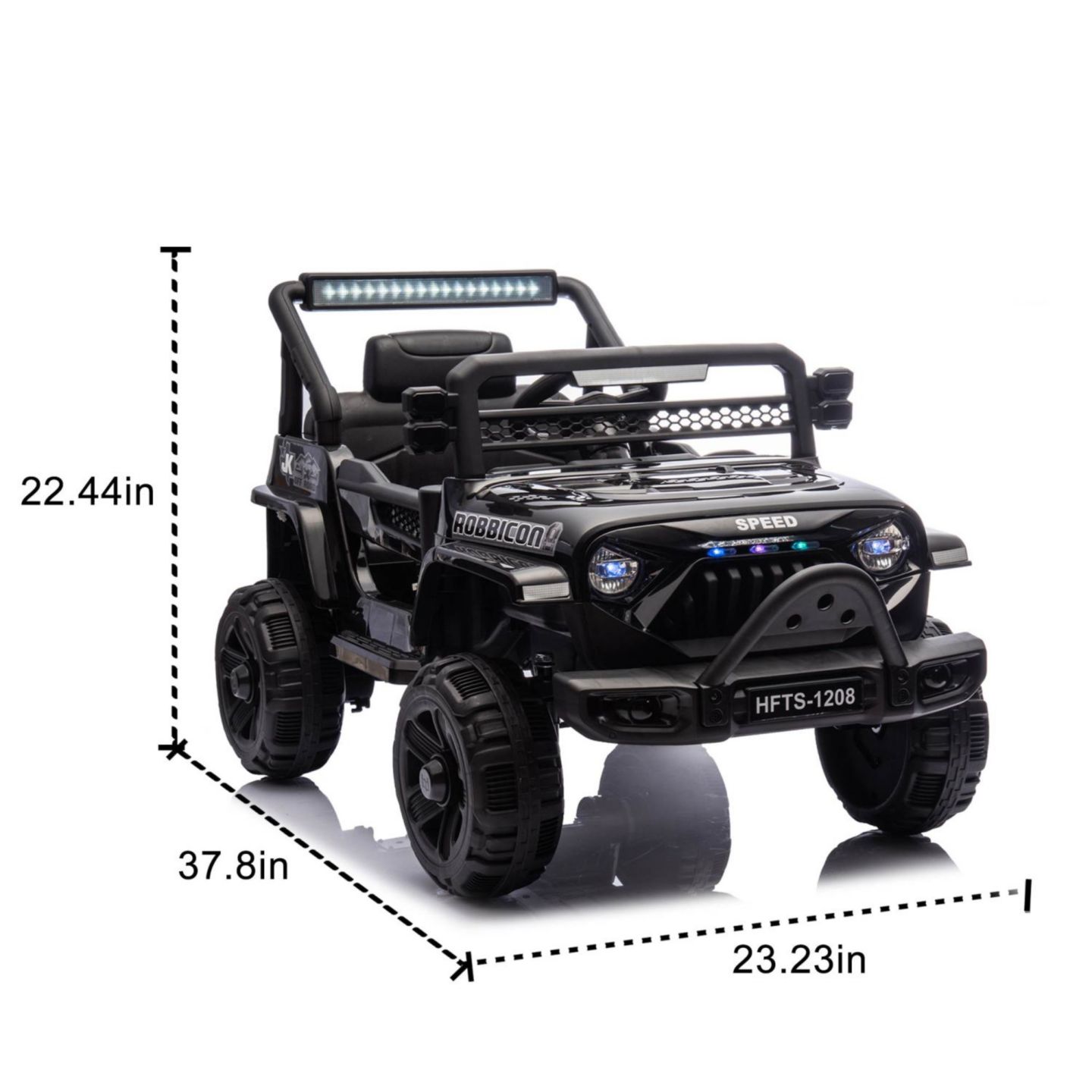 Детская игрушка Streamdale Furniture Streamdale 12V Kids Electric Ride On Truck w/ Parental Control, цвет: Чёрный — фото 4