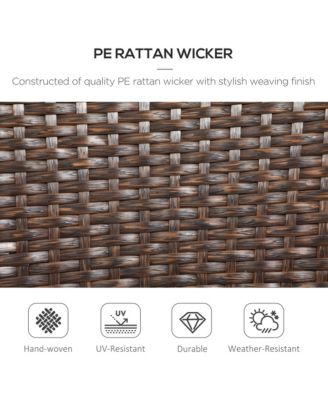 Stackable Outdoor Rattan Dining Chairs with Cushions (Set of 2)