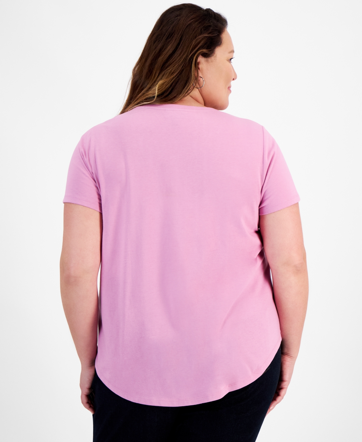 Style & Co Plus Size Whimsy Graphic Scoop-Neck T-Shirt, Created for Macy's