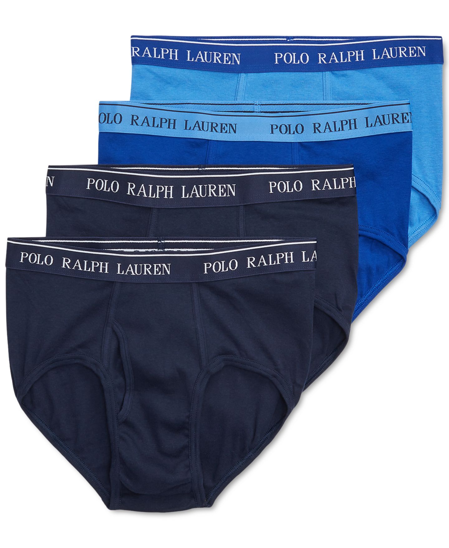 Трусы-брифы Classic-Fit для мужчин, 4 шт. — Polo Ralph Lauren, цвет: Синий / Королевский синий — фото 1