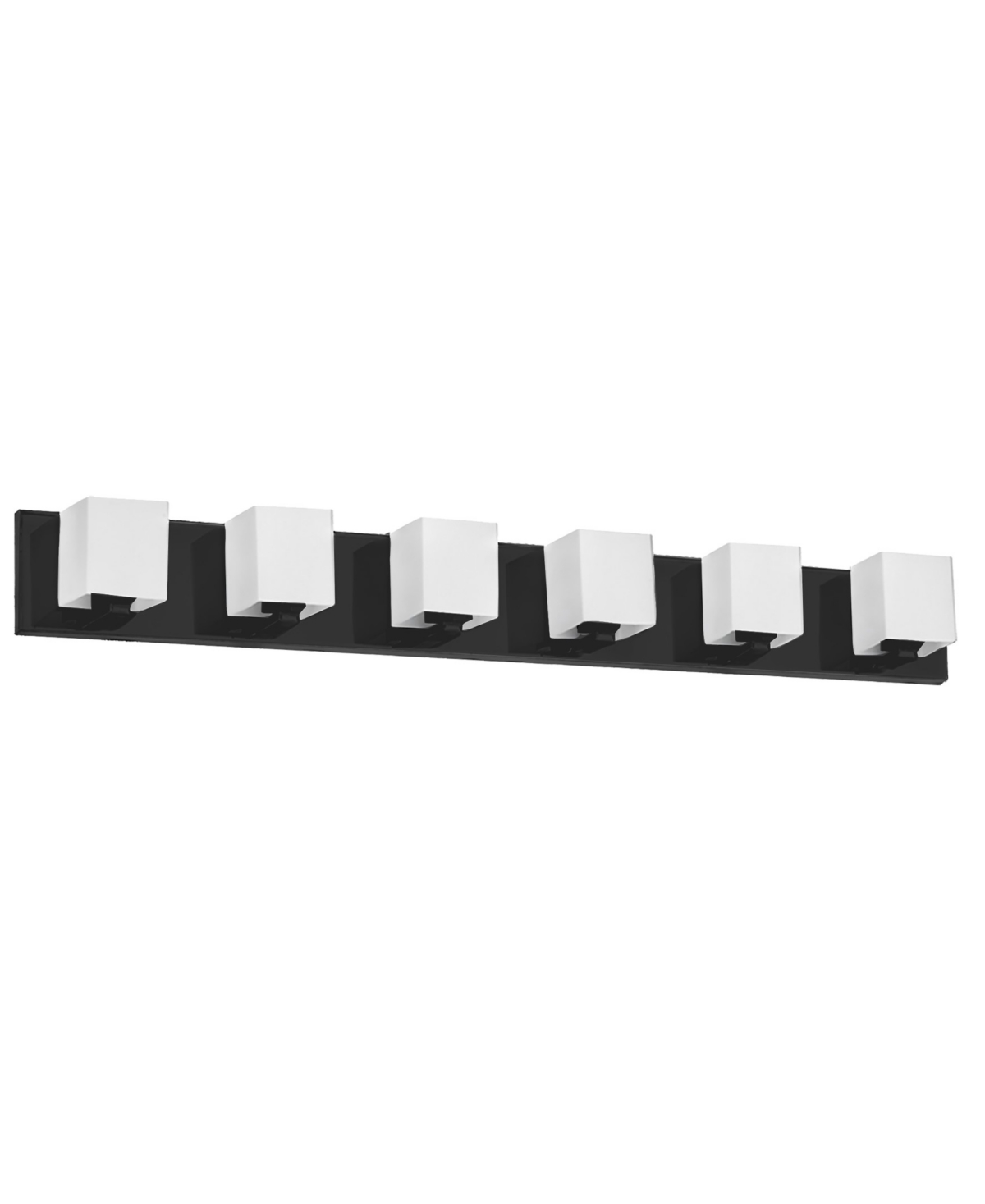Dainolite Metal Verona 6 Light Vanity Light with Glass Shade - White