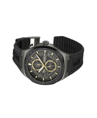 Men's Dress Sport Black Stainless Steel Watch, 43.5mm