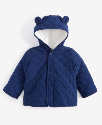 First Impressions Baby Boys Quilted Micro Fleece Lined Hooded Jacket Created for Macy s Macy s