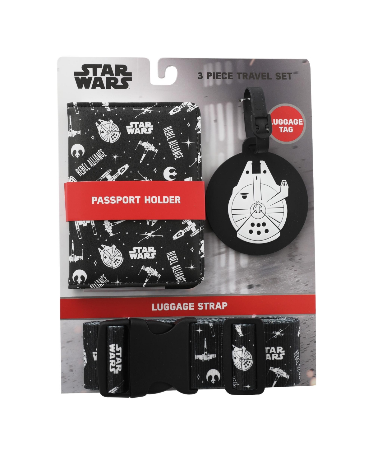 Starwars Star Wars Luggage Tag, Strap and Passport Holder - white