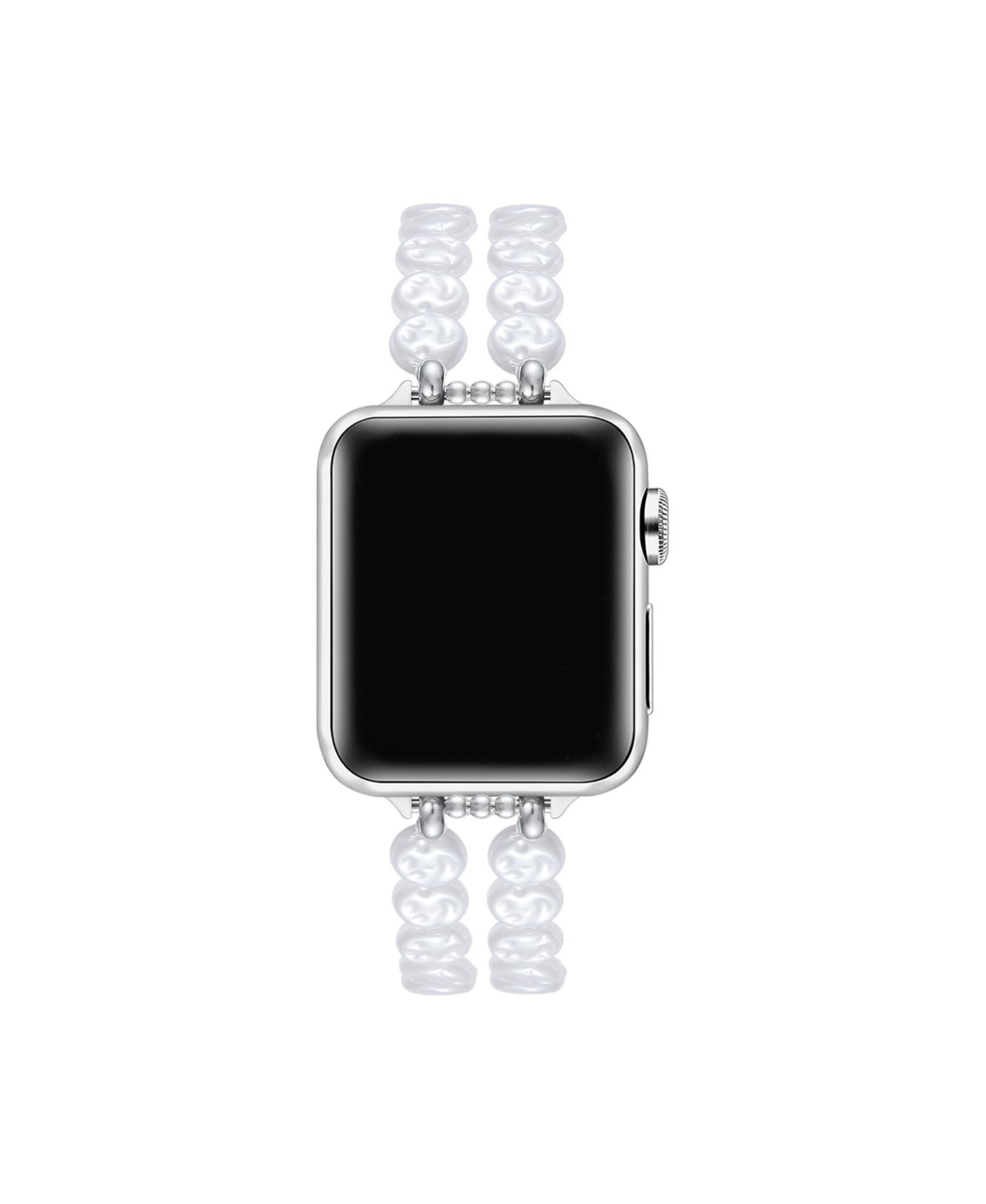 Ремешок для часов Posh Tech Eloise Faux Pearl Band for Apple Watch 40,41,42mm, цвет: Белый / Серебристый — фото 3
