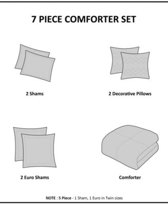 Brooklyn Jacquard Cotton 7-Pc. Comforter Set, King/California King