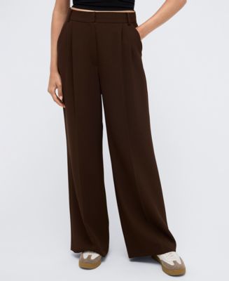 Kenneth Cole Women's Pleated High-Rise Wide-Leg Pants - Macy's