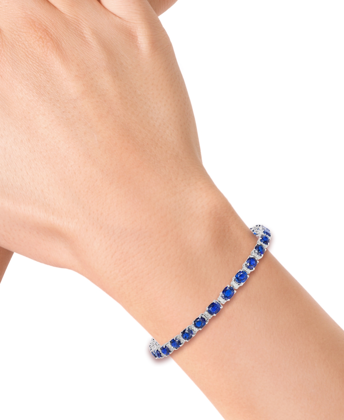 Effy Collection Effy Emerald (9-1/3 Ct. T.w.) And Diamond (1/4 Ct. T.w.) Tennis Bracelet In 14k Gold (also Available In Sapphire (white Gold)