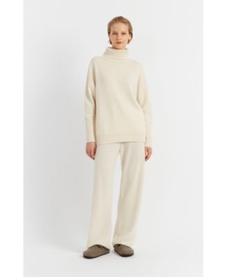 Women's Pure Cashmere Roll Neck Sweater