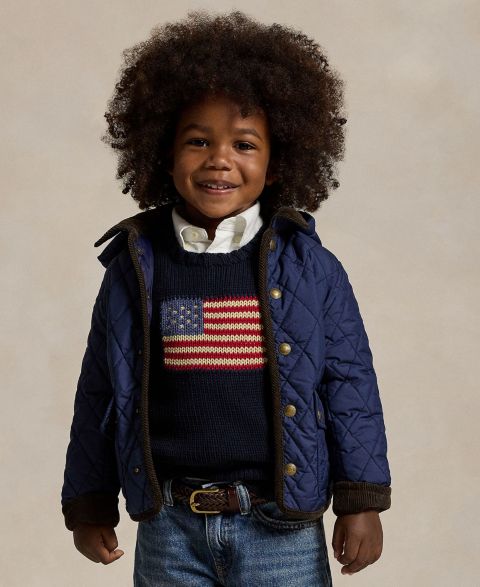 Куртка Polo Ralph Lauren Hooded Barn Jacket для мальчиков, цвет: Тёмно-синий