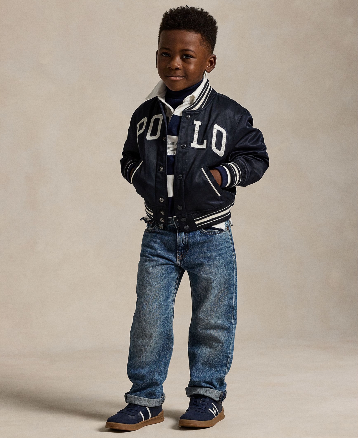 Polo Ralph Lauren Toddler and Little Boys Logo Twill Baseball Jacket