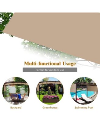 Outdoor Canopy Shade Cover with Copper Grommets & 4 Straps