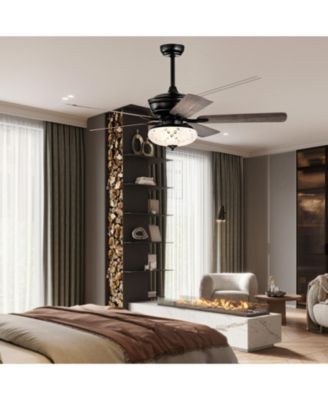 52 Inch 3 Wind Speeds and 5 Reversible Blades Ceiling Fan