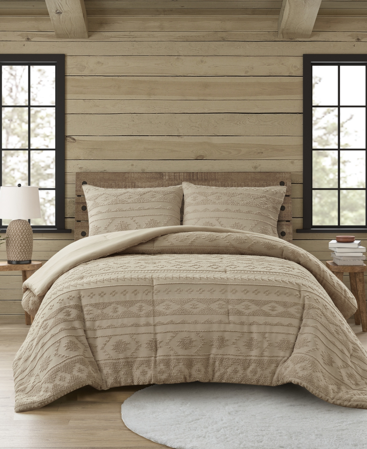 Woolrich Breckenridge Chenille Oversized 3-pc. Comforter Set, King/california King In Tan