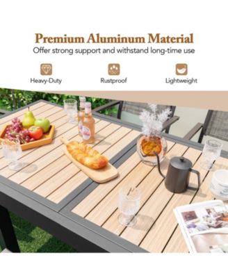 31.5-63 Inches Extendable Patio Table for 4-6 People