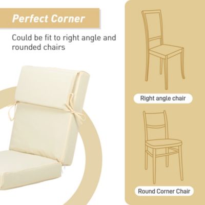 Outdoor Chair Cushion 20.5x20.5x4.33 inches Patio Furniture Seat Cushion - Set of 4