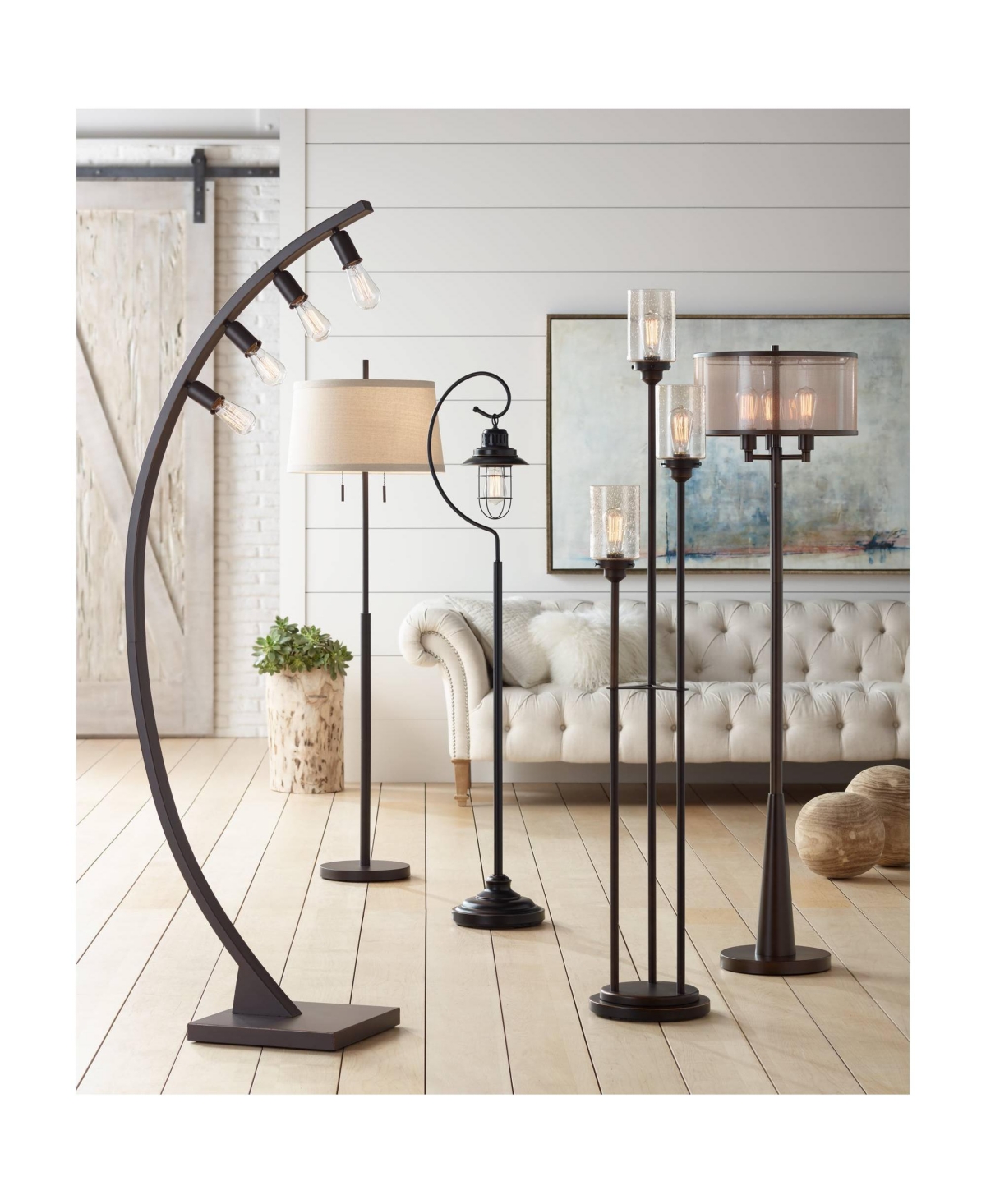 Possini Euro Design Nayla Modern Floor Lamp Standing Tall Bronze Steel Slender Column Off White Fabric Tapered Drum Shade Decor for Living Room