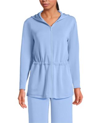 Women's Cupro Long Sleeve Full Zip Tunic Hoodie