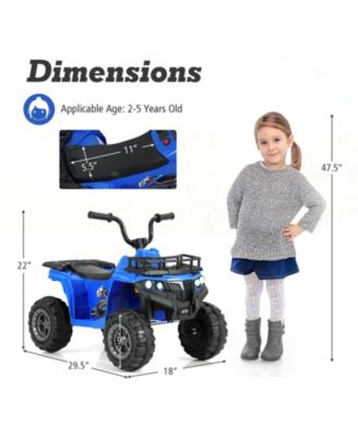 6V Kids Ride On Electric ATV with LED Headlights and MP3 Player-Pink