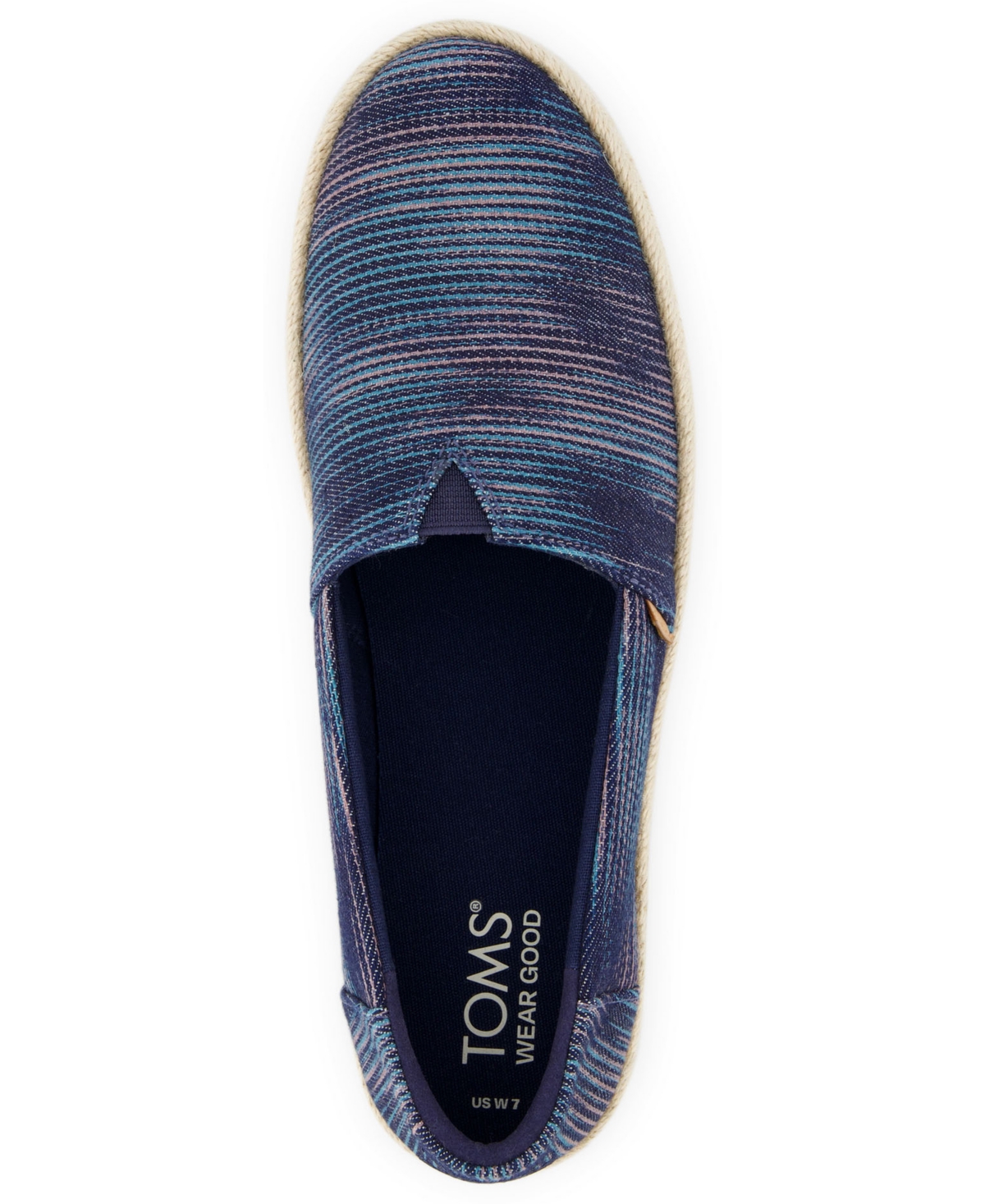 TOMS WOMEN'S VALENCIA NOVELTY DENIM PLATFORM ESPADRILLES 