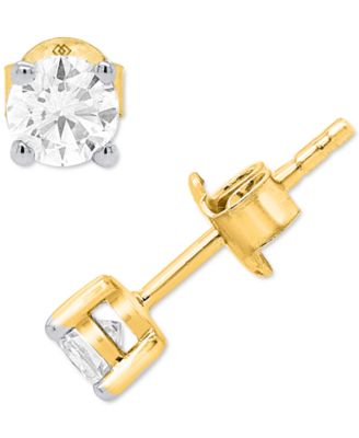 2-Pc. Set Lab Grown Diamond Pendant Necklace & Matching Stud Earrings (1 ct. t.w.) in Sterling Silver or 14k Gold-Plated Sterling Silver