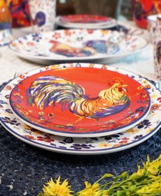 Morning Rooster Set of 4 Salad Plates