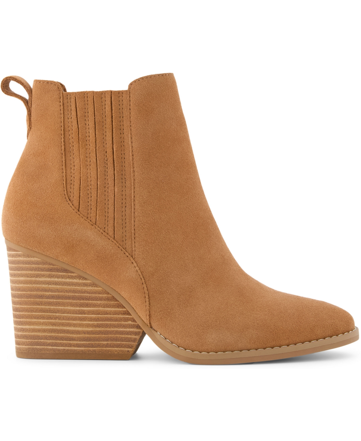 TOMS WOMEN'S NOA SUEDE PULL ON WEDGE BOOTIE 
