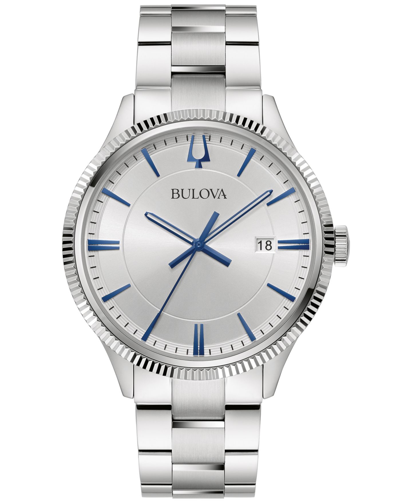 Мужские часы Bulova Stainless Steel Bracelet Watch 42mm — фото 1