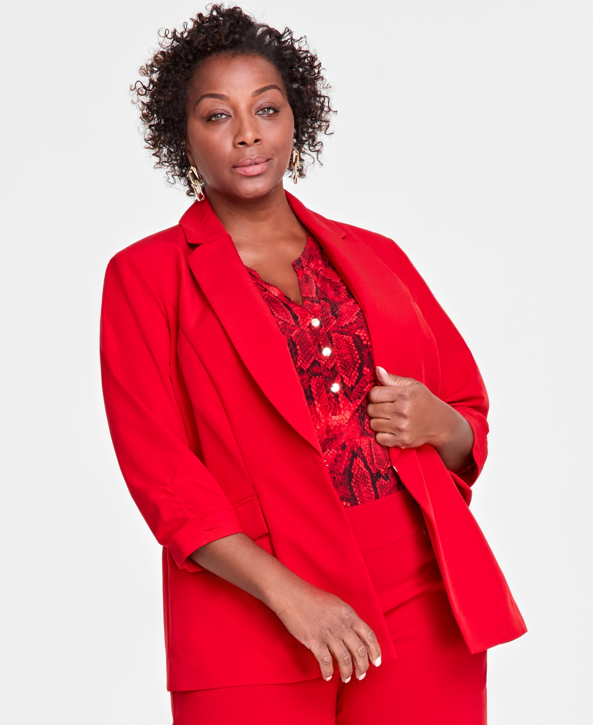 Macy's red blazer hotsell