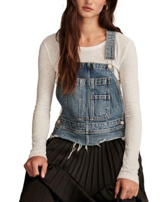 white christmas dresses White Denim Bib Overall Dress – Shop Hearts main image 0