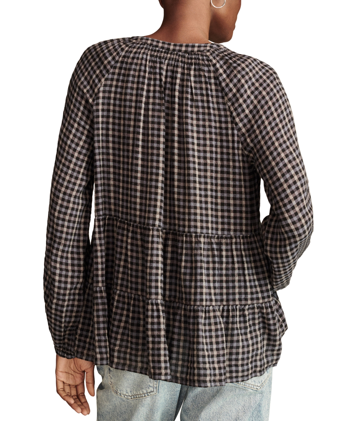 Lucky Brand Women's Tiered Babydoll Shirt