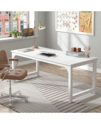 70.86” wood  Modern Simple Executive Desk, Large Office Computer Desk