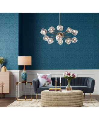 Rocco Mid Century Modern Table Lamp 30" Tall Ceramic Blue Teal Glaze Wood Handmade Linen Drum Shade Decor for Living Room Bedroom House Bedside Home Entryway (Colors May Vary) - 360 Lighting