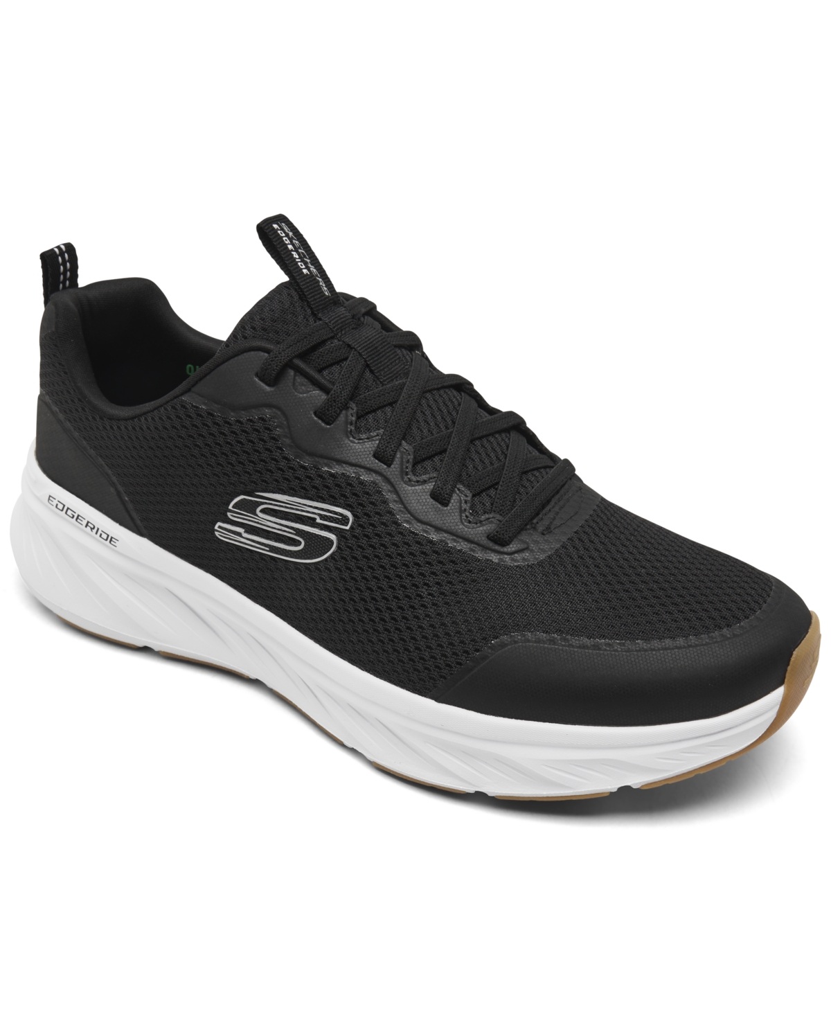 Men's Edgeride - Rekze Memory Foam Casual Running Sneakers from Finish Line - Black/White