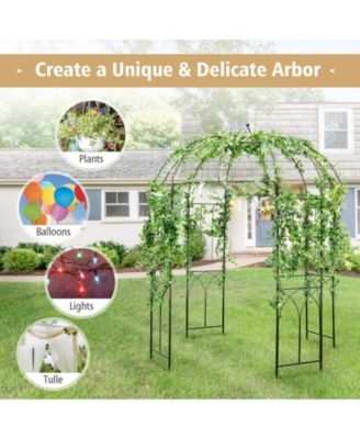 8.4 x 7 Feet Wide Birdcage Shape Garden Arbor