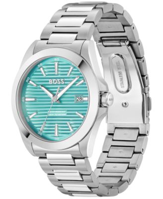 Men's Strike Quartz Basic Calendar Stainless Steel Watch 41mm