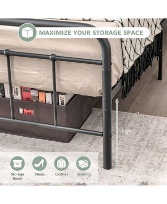 Full Size Heavy Duty Metal Bed Frame Headboard Platform Mattress Foundation