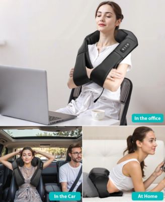 Shiatsu Neck and Shoulder Massager with Heat, 8 Deep-Kneading Nodes