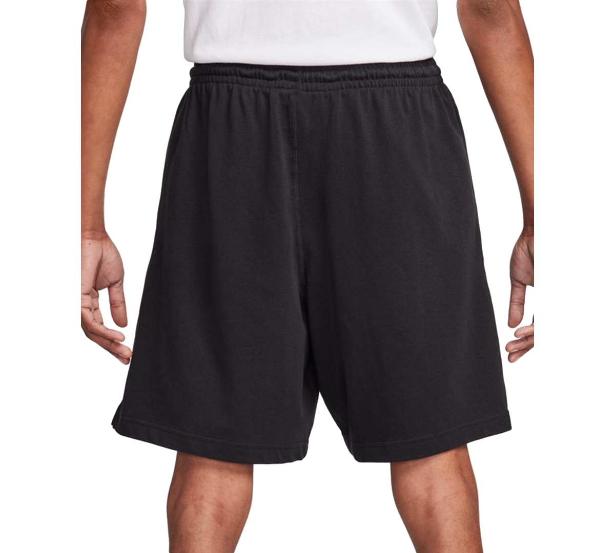 Nike Men's Club Relaxed-Fit Logo Embroidered Shorts, Regular & Big & Tall -white