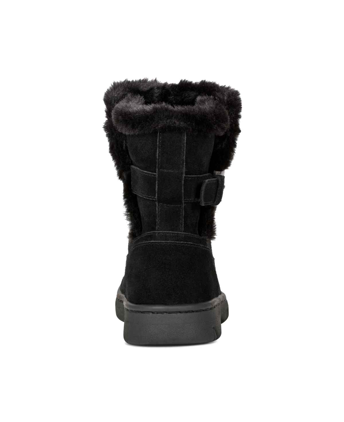 Easy Spirit Graye Faux Shearling Boot In Black Suede
