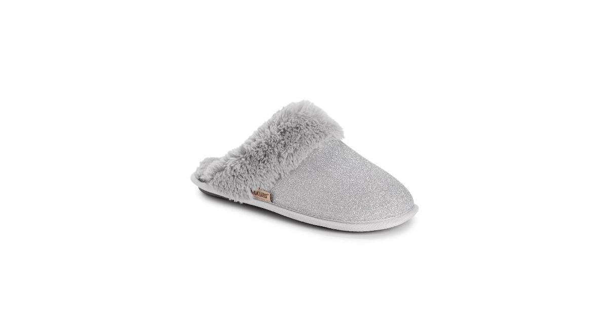 Women's Angled Sparkle Scuff Slipper - Rose gold sparkle