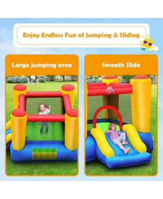 Inflatable Bouncer Kids Slide Bounce House for Indoor Outdoor with 550W Blower