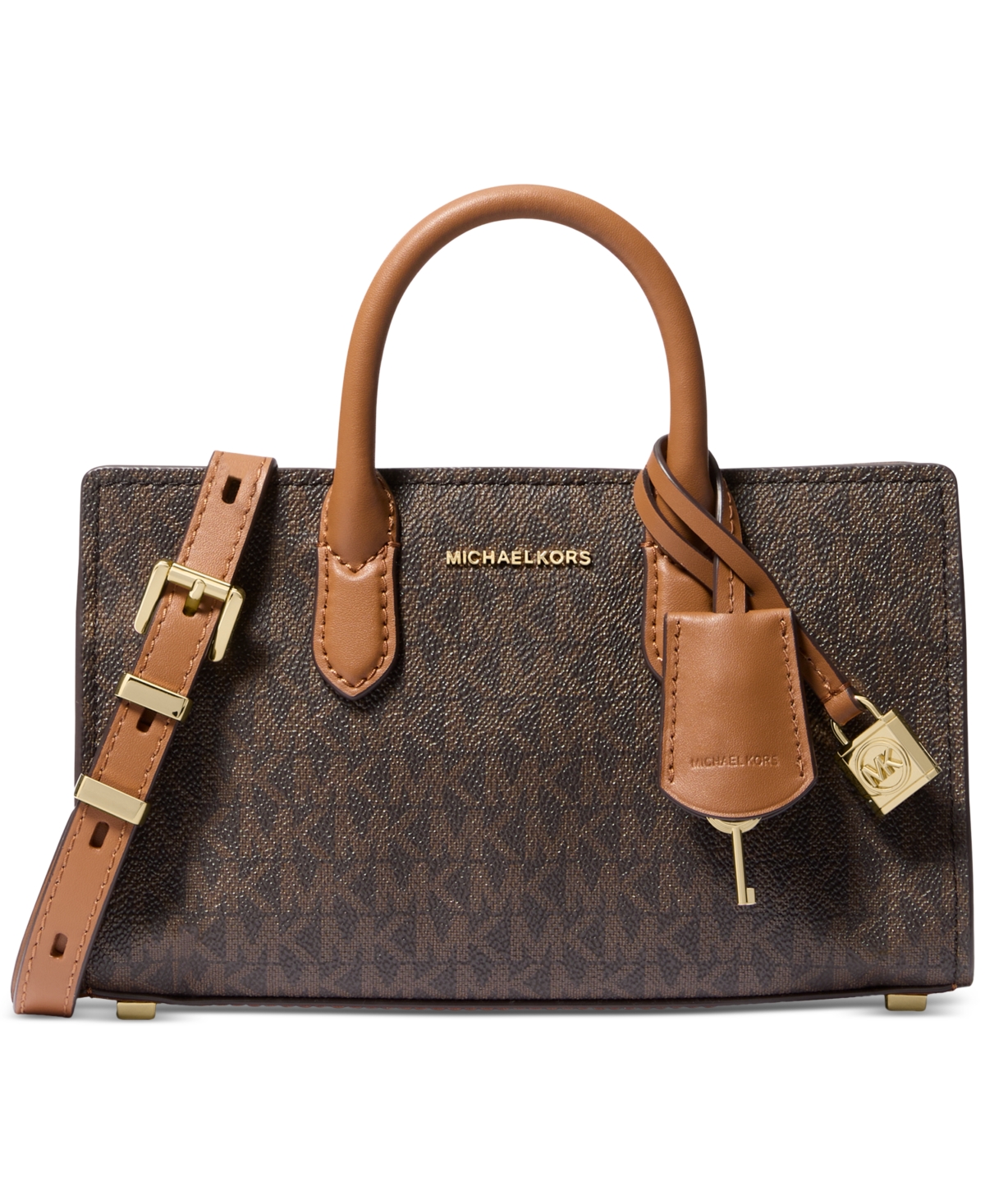 Michael Kors Michael  Scarlett Logo Extra Small East West Crossbody Bag In Brn,acorn