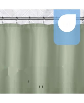 72" W x 72" H Heavy Duty Fabric Shower Curtain Washable